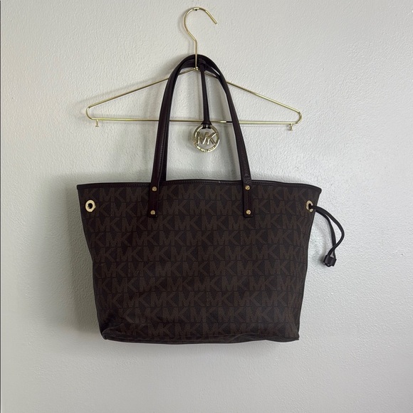 Michael Kors Dark Brown Logo Tote - Picture 1 of 8